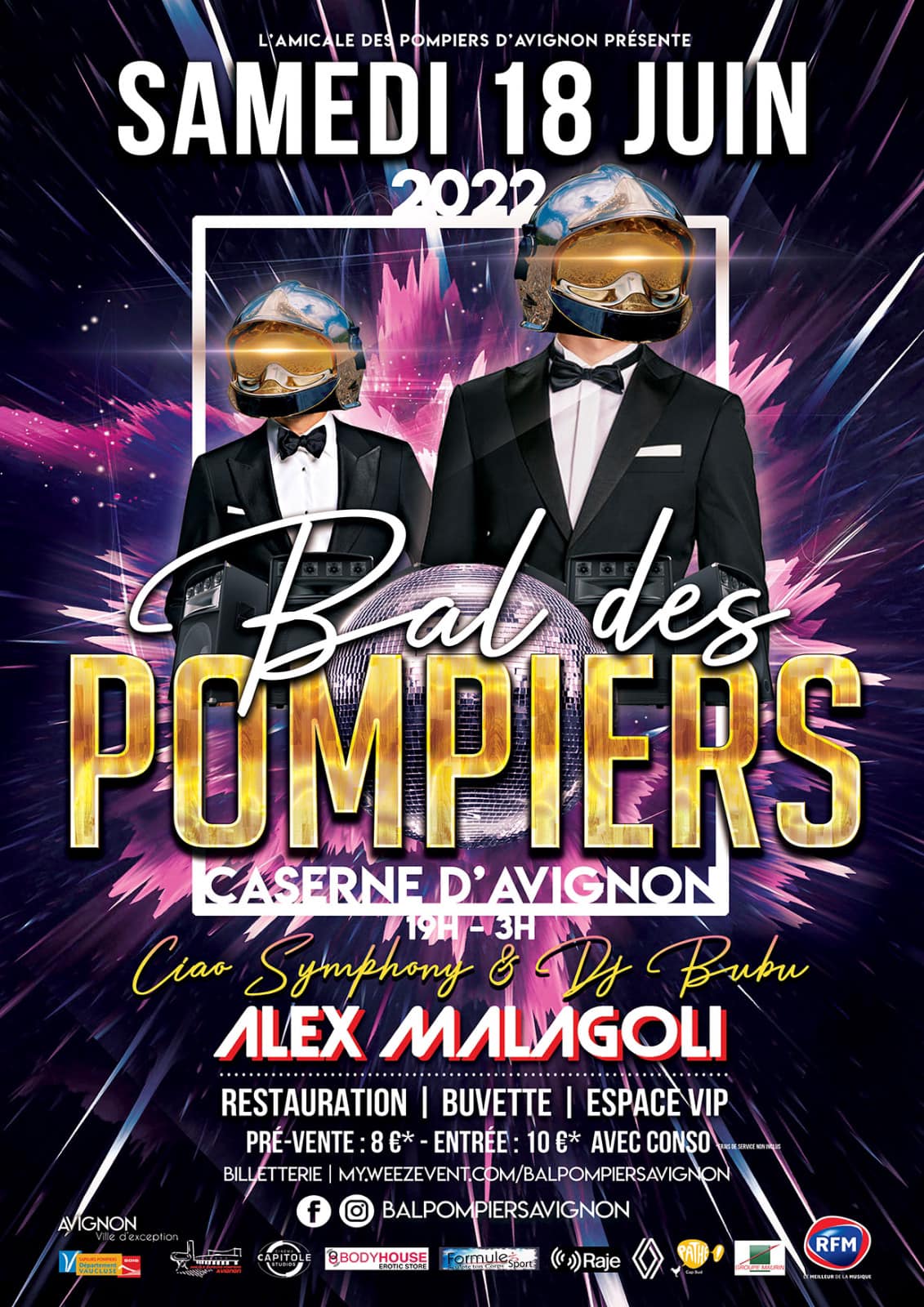 bal pompiers avignon 2022