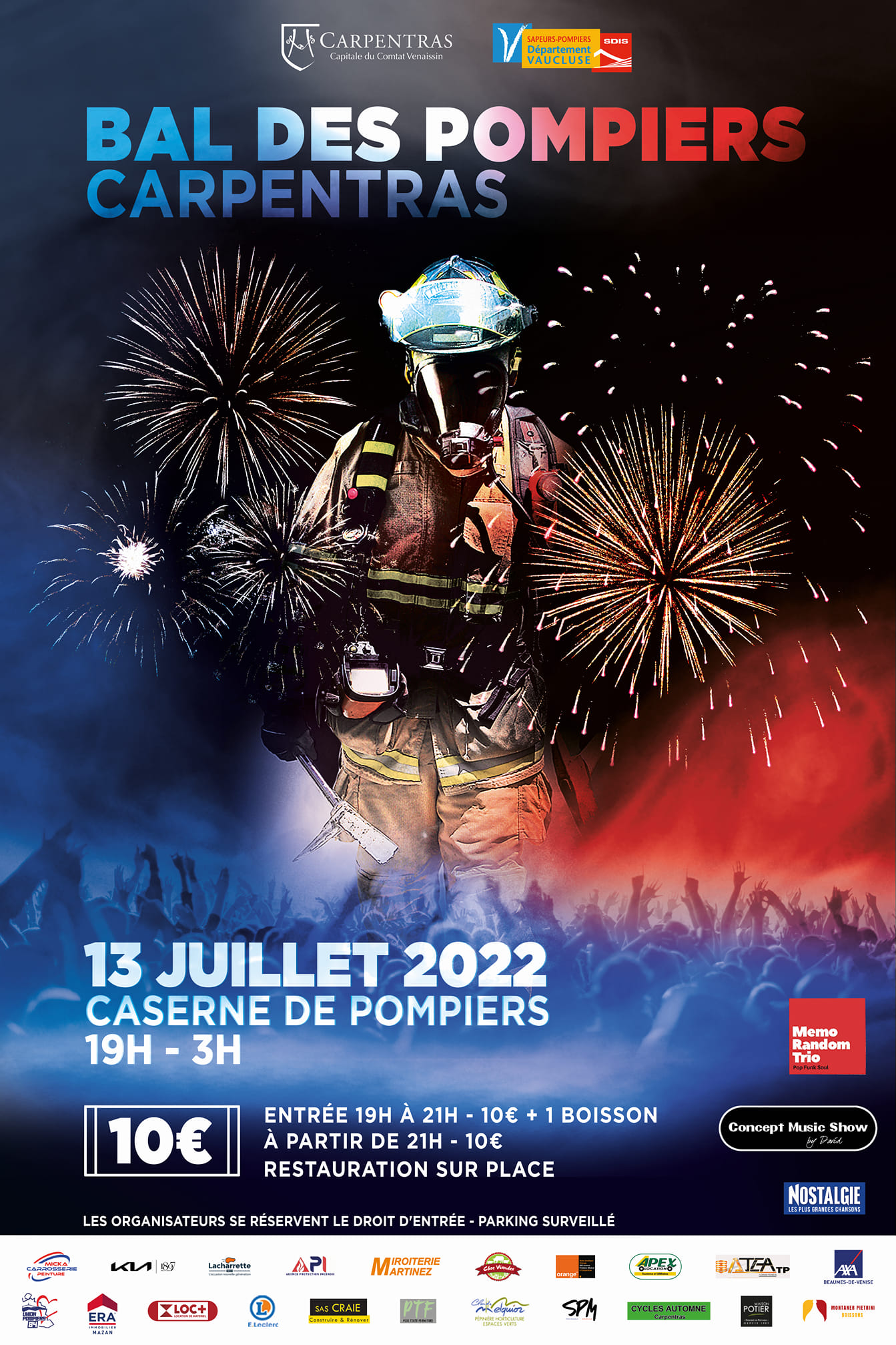 bal pompiers carpentras 2022