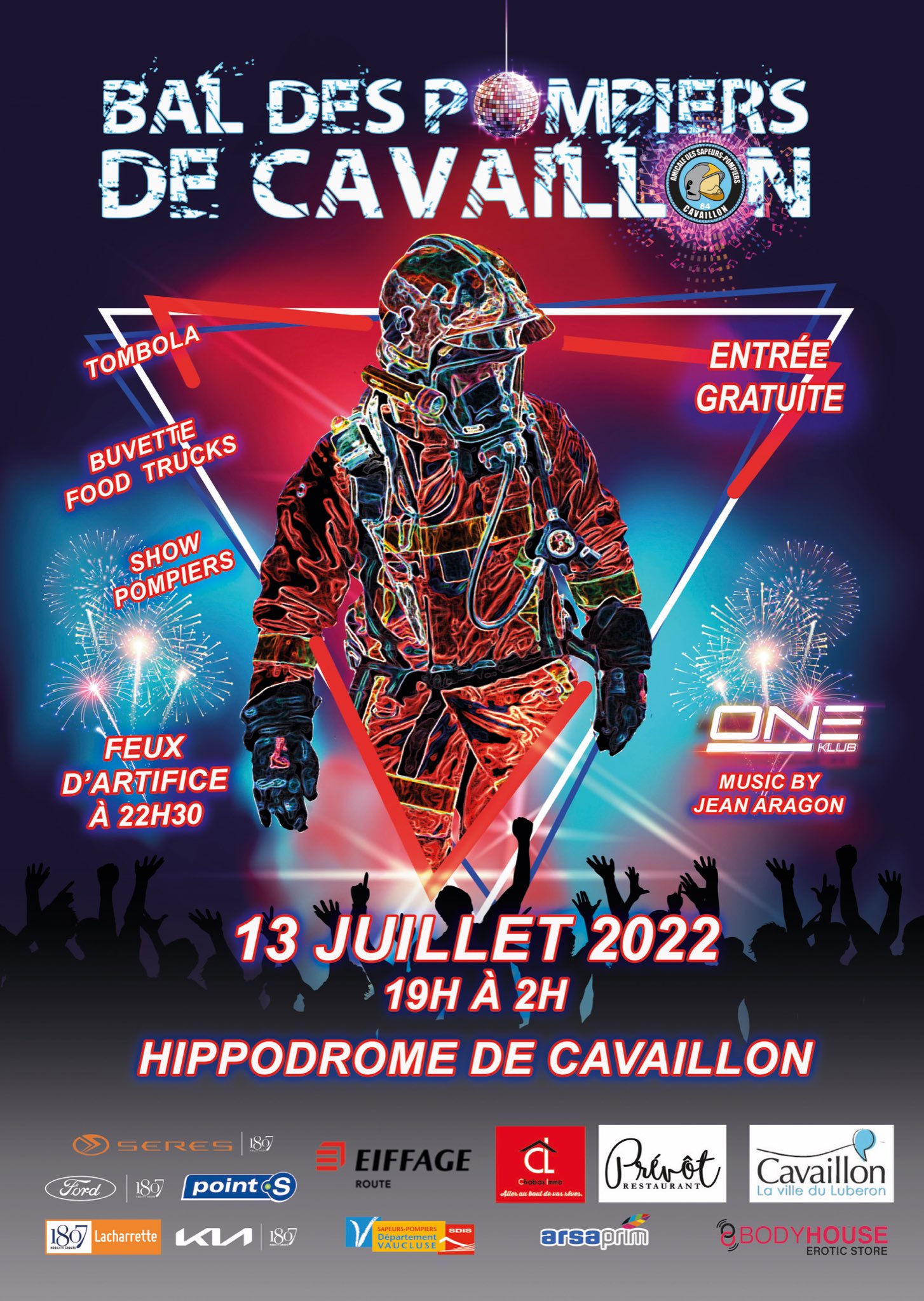 bal pompiers Cavaillon 2022