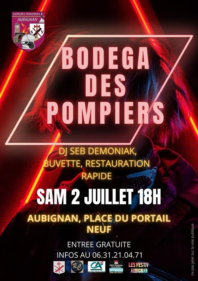 bodega pompiers Aubignan 2juillet22