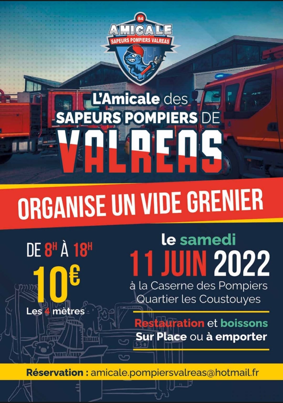 vide-grenier pompiers valreas 11juin22