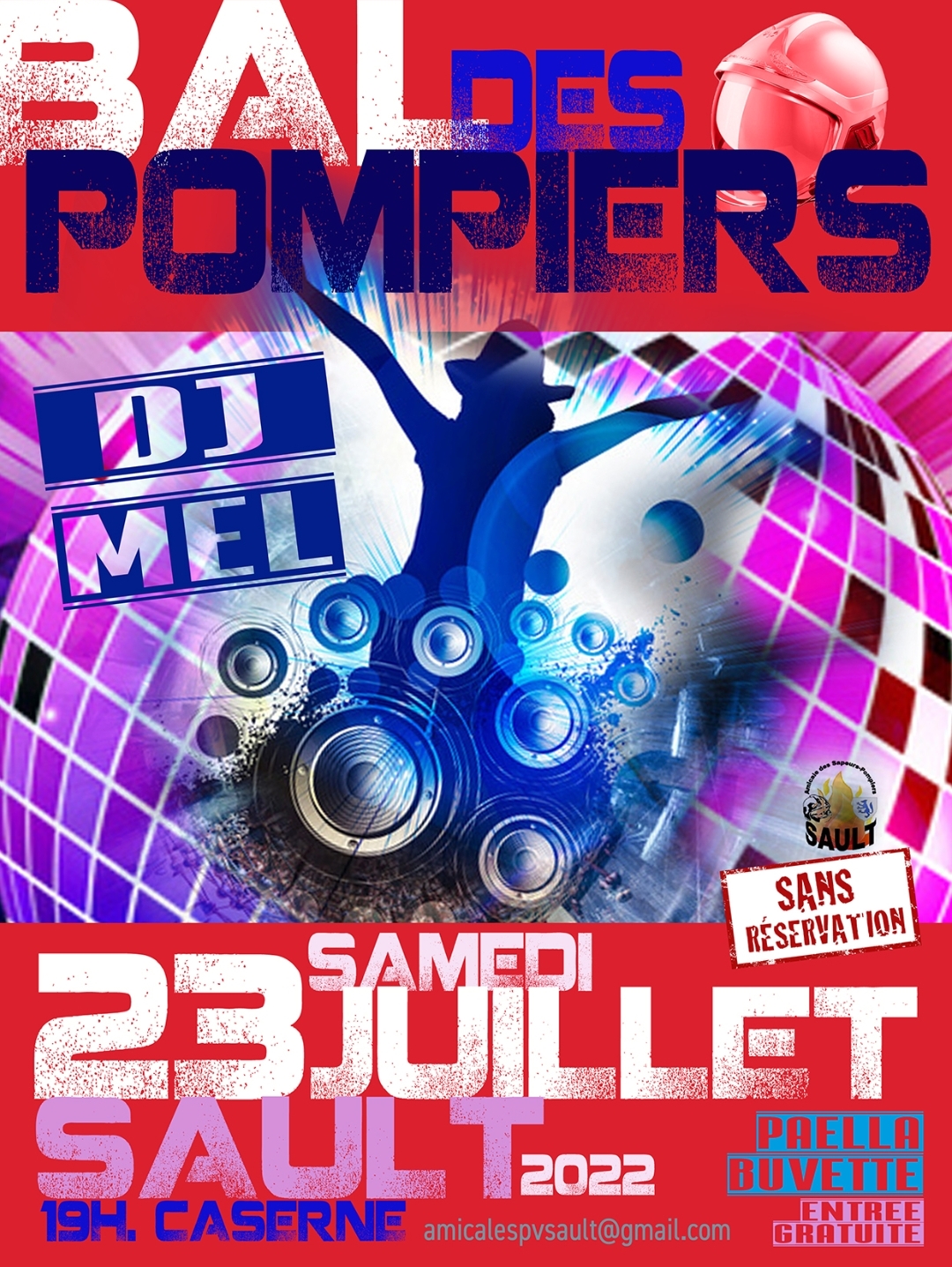 bal pompiers sault 23 juillet22