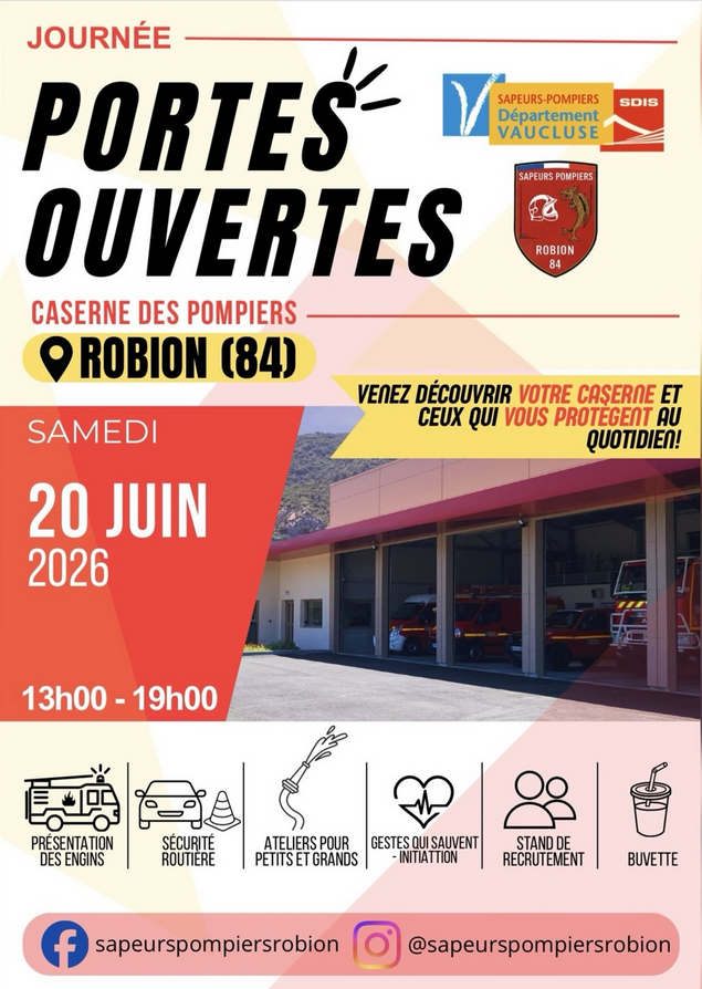 JPO pompiers Robion 2026